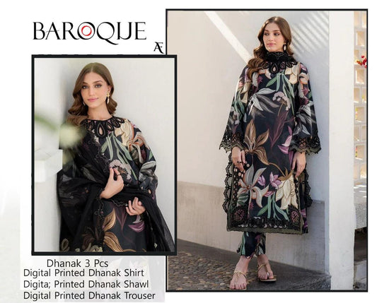 DHANAK Embroidery WITH DIGITAL WOOL SHAWL