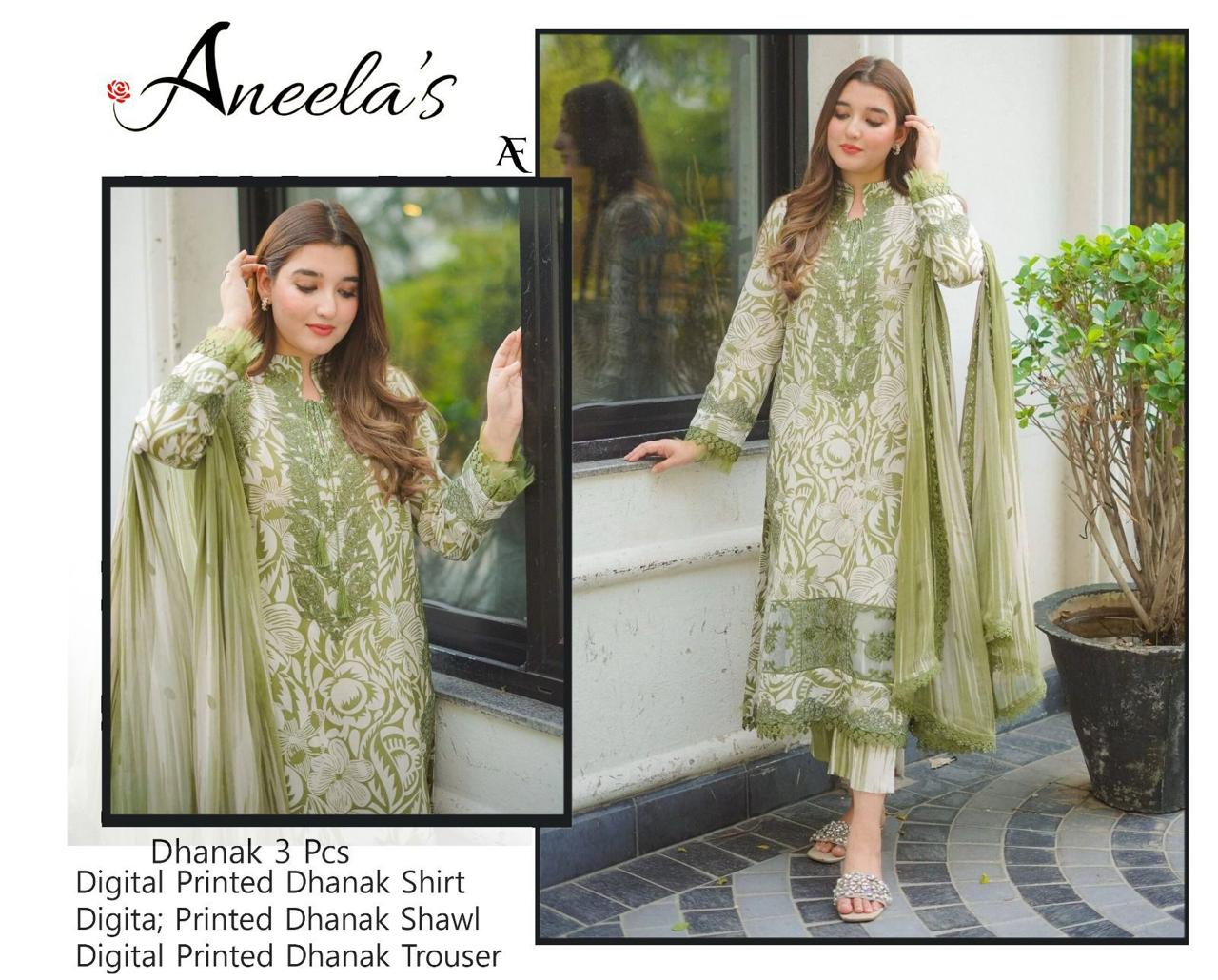 DHANAK Embroidery WITH DIGITAL WOOL SHAWL