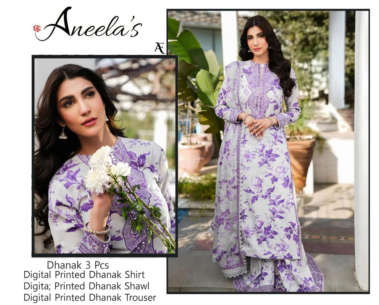 DHANAK Embroidery WITH DIGITAL WOOL SHAWL