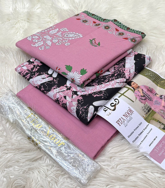 Fiza Noor 💯 Original 3pc Printed Khaddar Collection