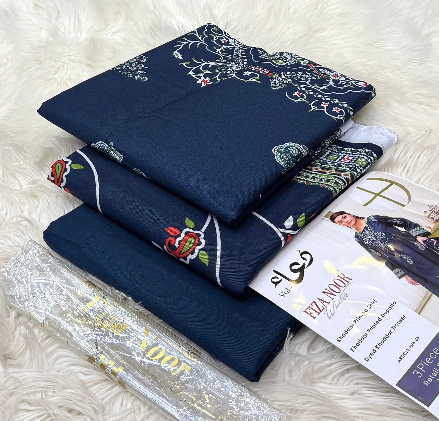 Fiza Noor 💯 Original 3pc Printed Khaddar Collection
