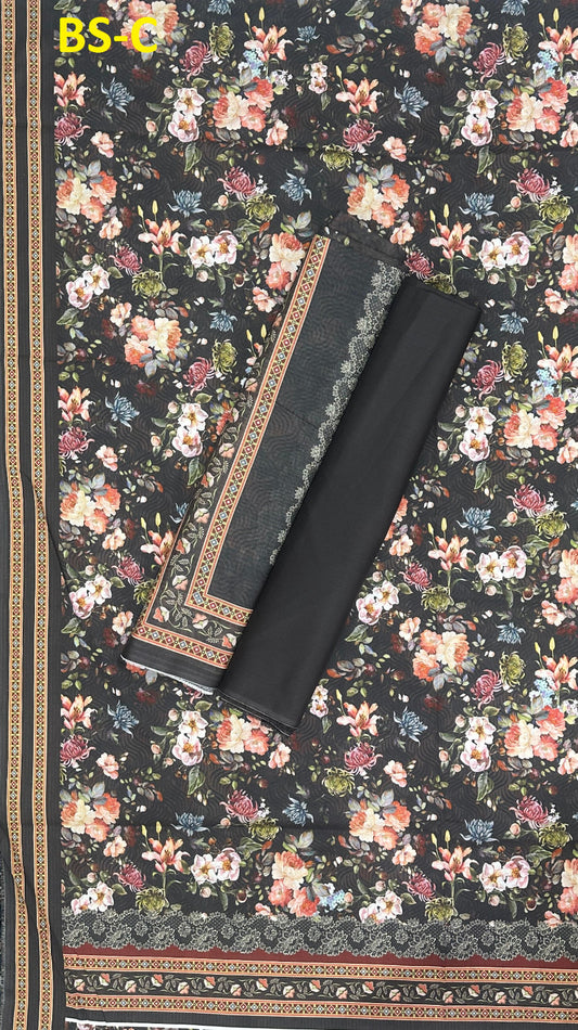 EXCLUSIVE BIN SAEED DIGITAL PRINTED COTTON UNSTITCHED COLLECTION 2025