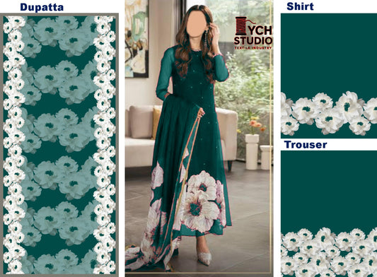 2 Pc Un Stitched Women Suits