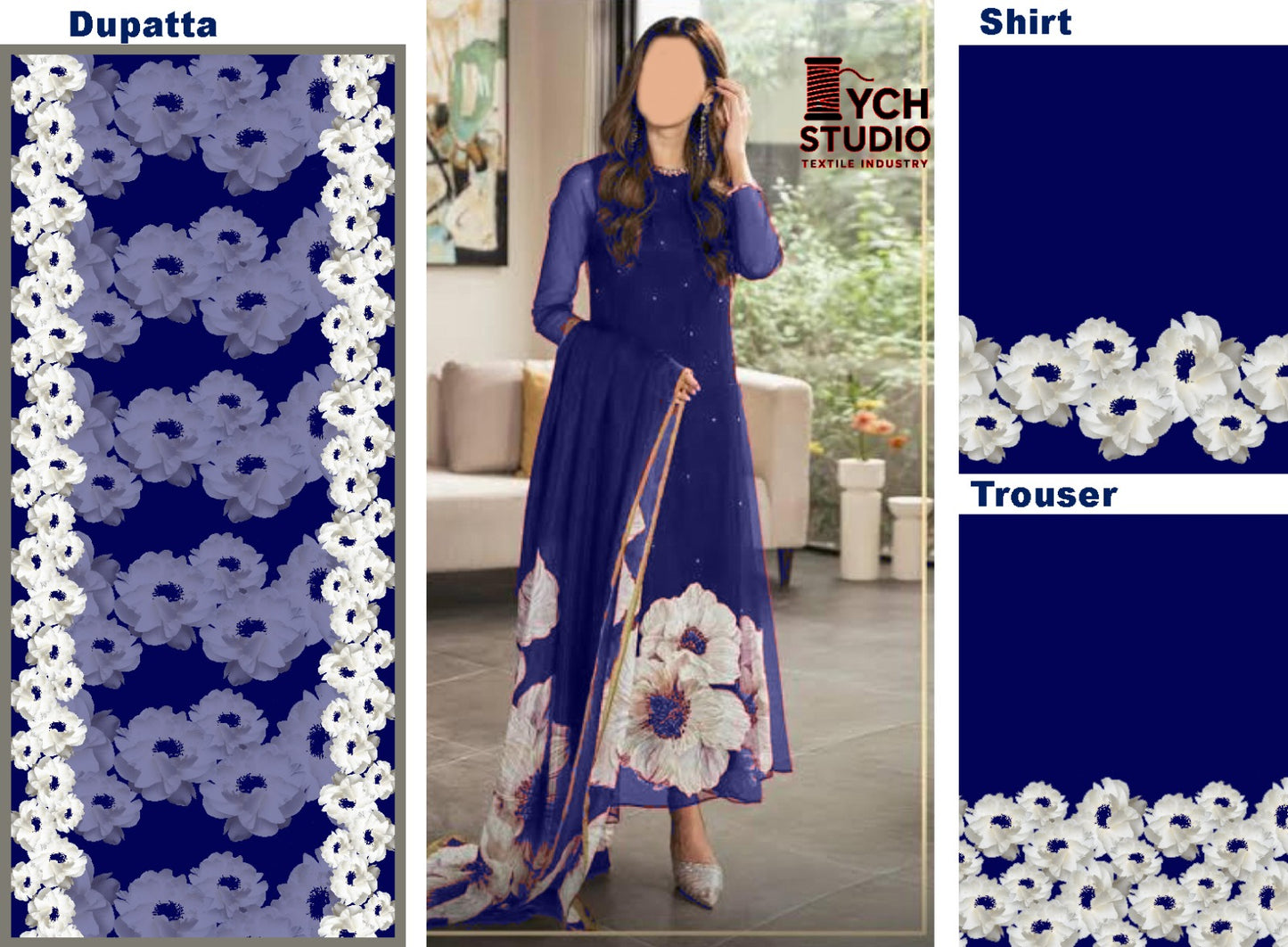 2 Pc Un Stitched Women Suits