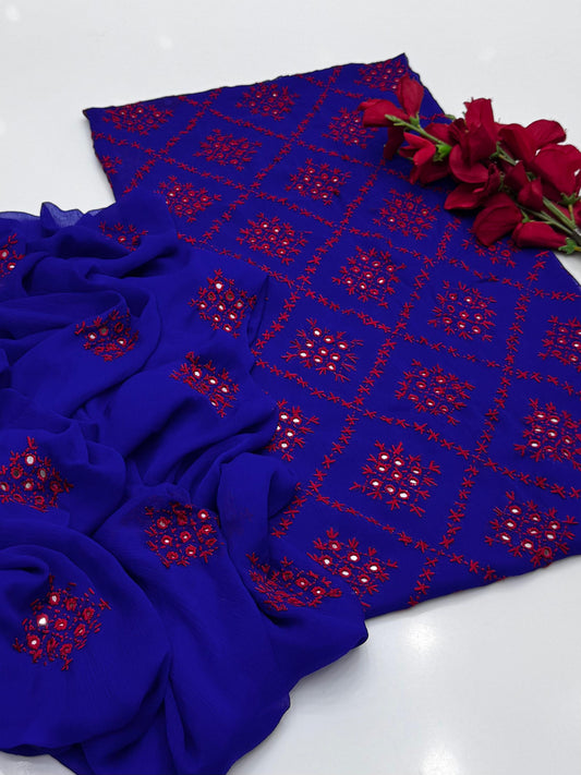 Most Demanded Collection Fabric Bamber Chiffon Handmade Pakka Shesha work