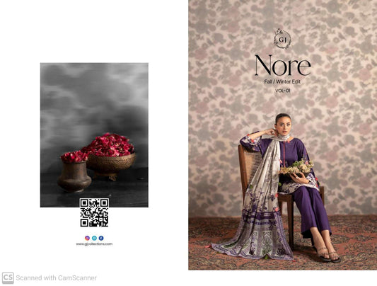 THREE-PIECE FRONT DIGITAL PRINTED LINEN