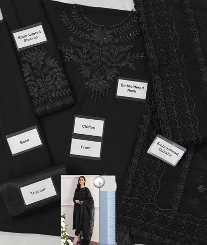 Women Unstitched Chiffon, Organza & Silk 23 Colors Available