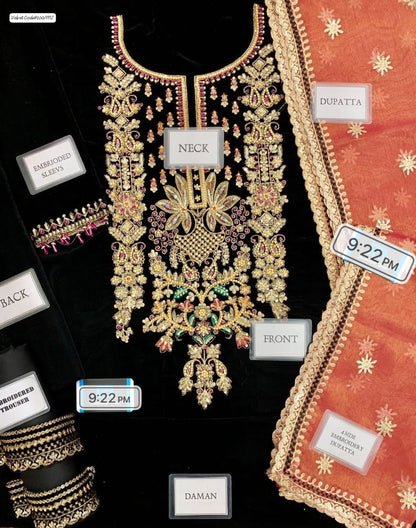 Velvet Suit With SHALMOOZ SILK Trouser