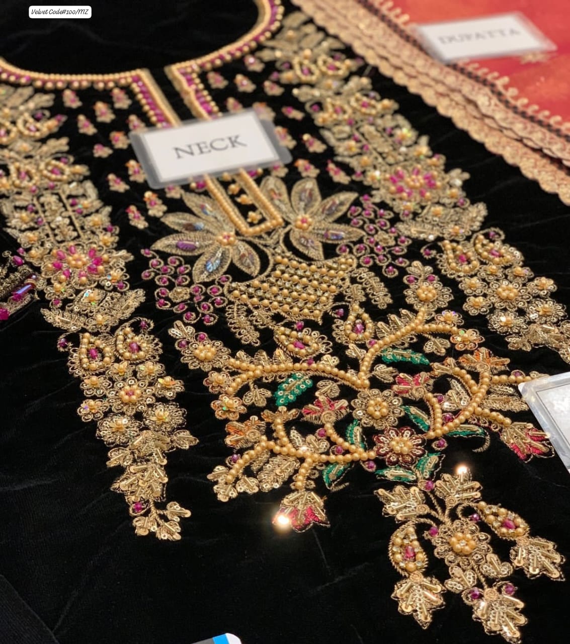 Velvet Suit With SHALMOOZ SILK Trouser