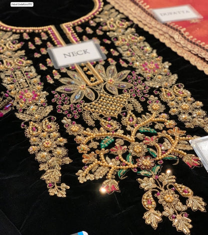 Velvet Suit With SHALMOOZ SILK Trouser