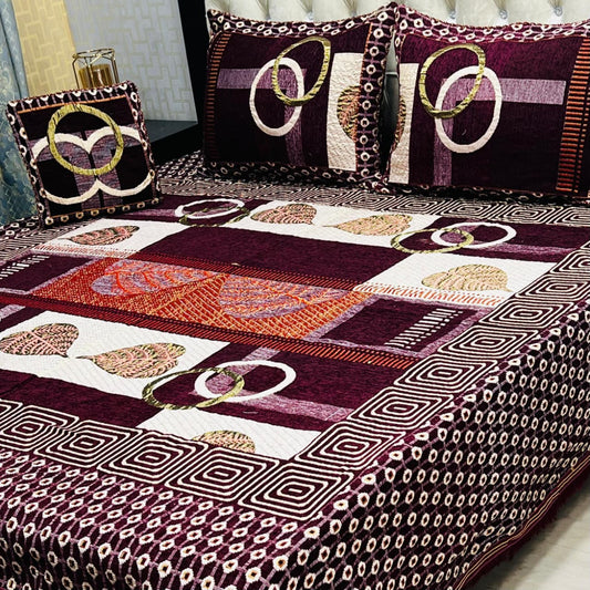 4Pc Velvet Jaquard Bedsheet