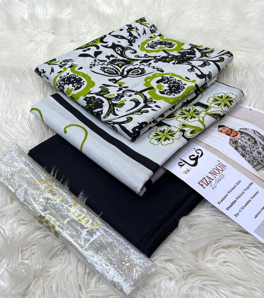 Fiza Noor 💯 Original 3pc Printed Khaddar Collection