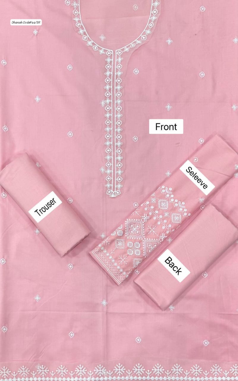 MIX BRAND DHANAK 2PC EMBROIDED