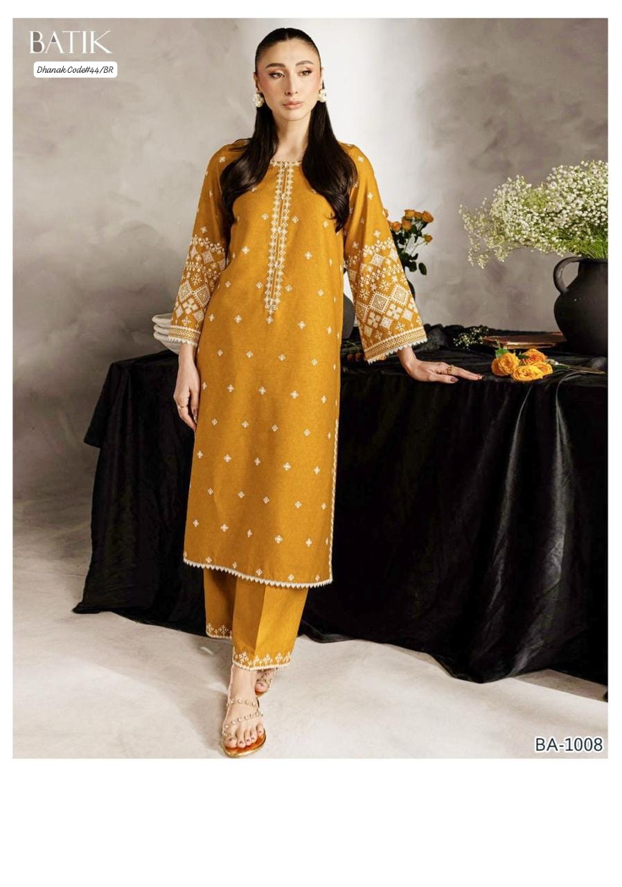 MIX BRAND DHANAK 2PC EMBROIDED