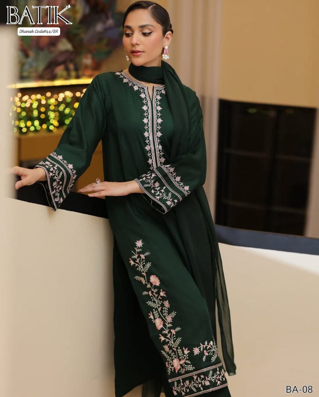 MIX BRAND DHANAK 2PC EMBROIDED