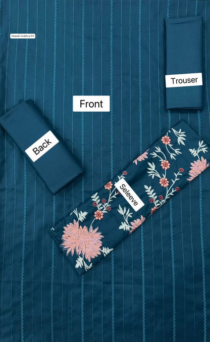 MIX BRAND DHANAK 2PC EMBROIDED