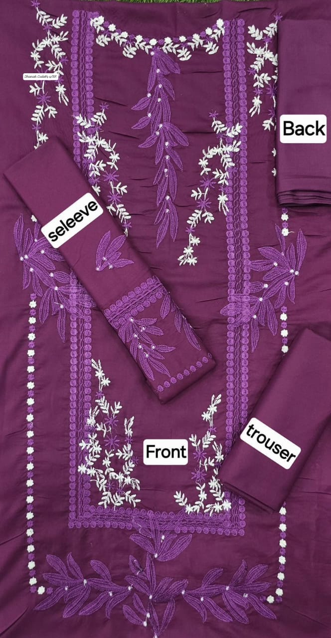 MIX BRAND DHANAK 2PC EMBROIDED