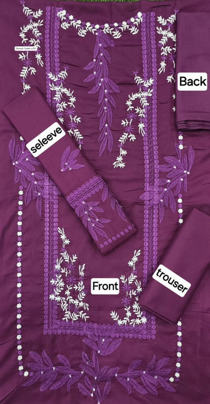 MIX BRAND DHANAK 2PC EMBROIDED