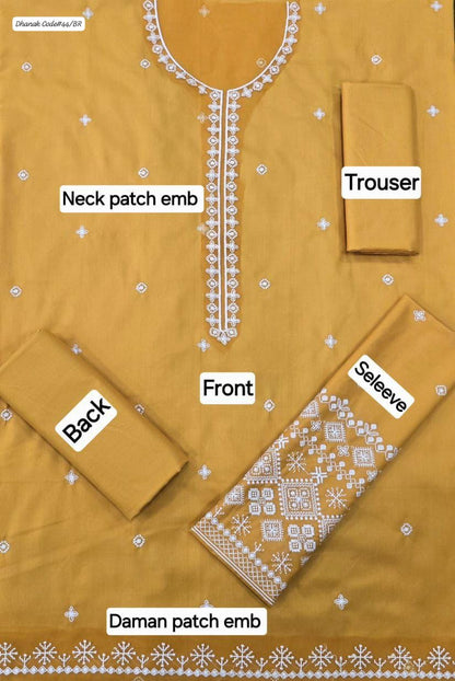 MIX BRAND DHANAK 2PC EMBROIDED