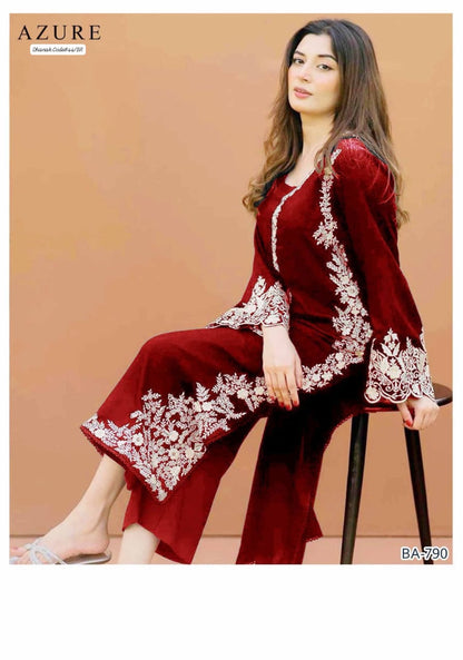 MIX BRAND DHANAK 2PC EMBROIDED