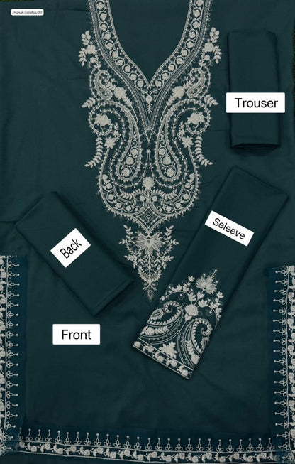 MIX BRAND DHANAK 2PC EMBROIDED