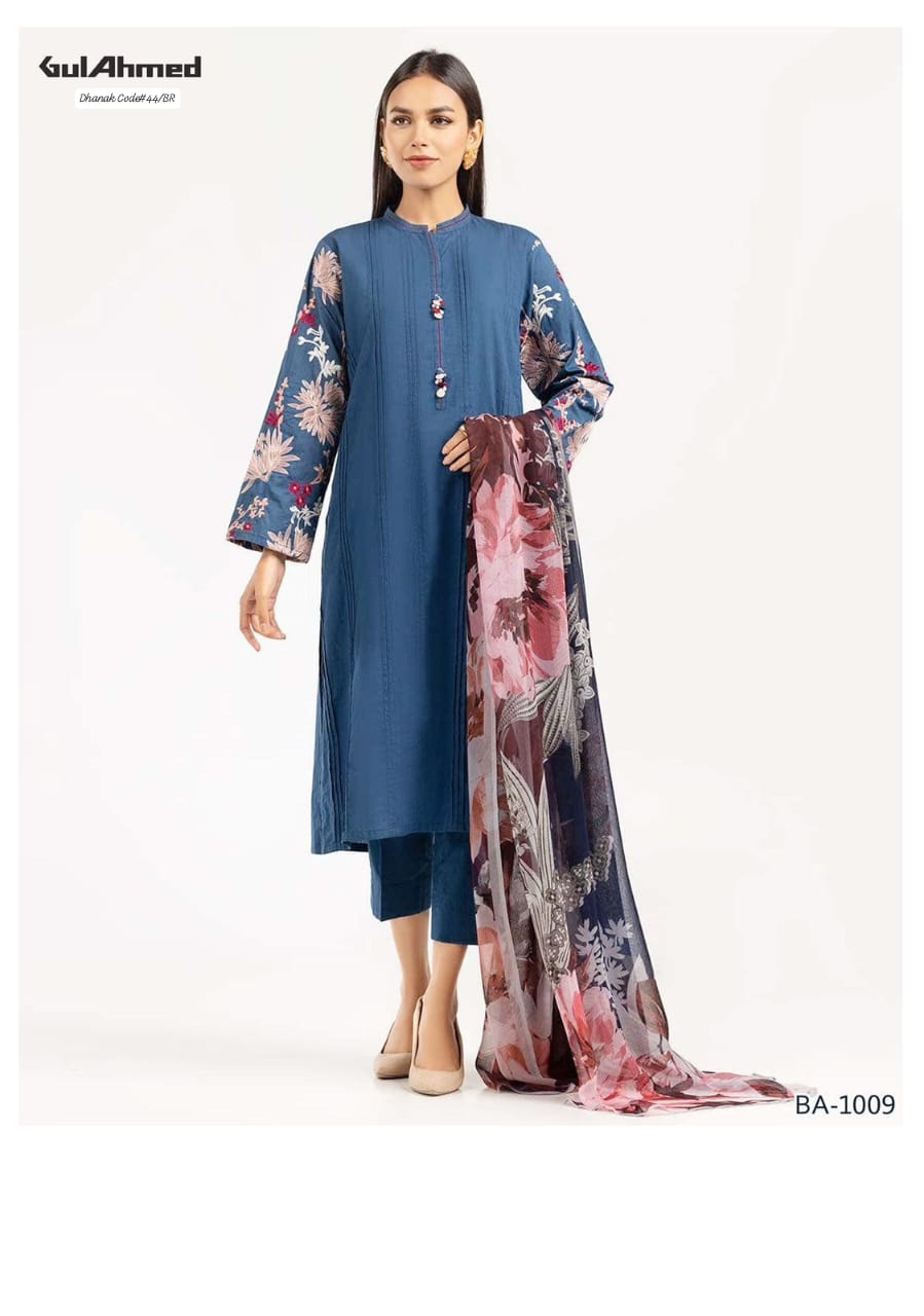 MIX BRAND DHANAK 2PC EMBROIDED