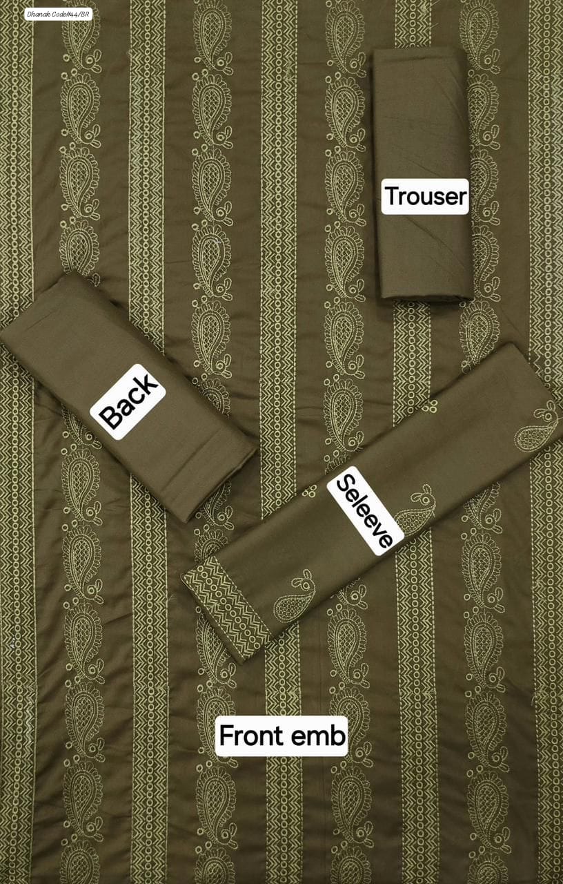 MIX BRAND DHANAK 2PC EMBROIDED