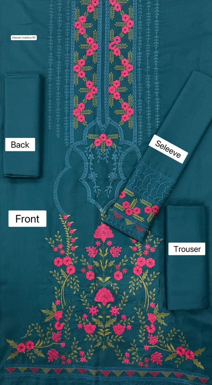 MIX BRAND DHANAK 2PC EMBROIDED