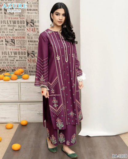 MIX BRAND DHANAK 2PC EMBROIDED