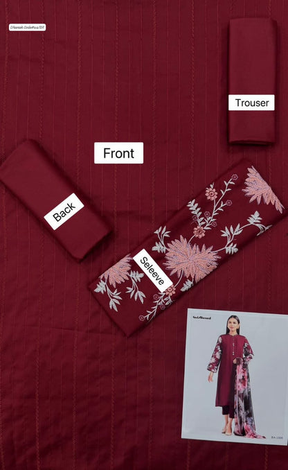 MIX BRAND DHANAK 2PC EMBROIDED