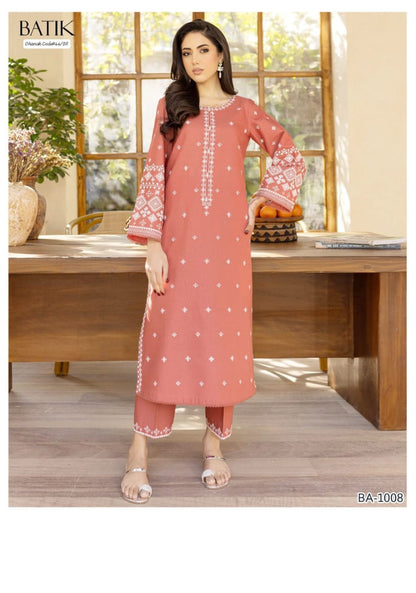 MIX BRAND DHANAK 2PC EMBROIDED