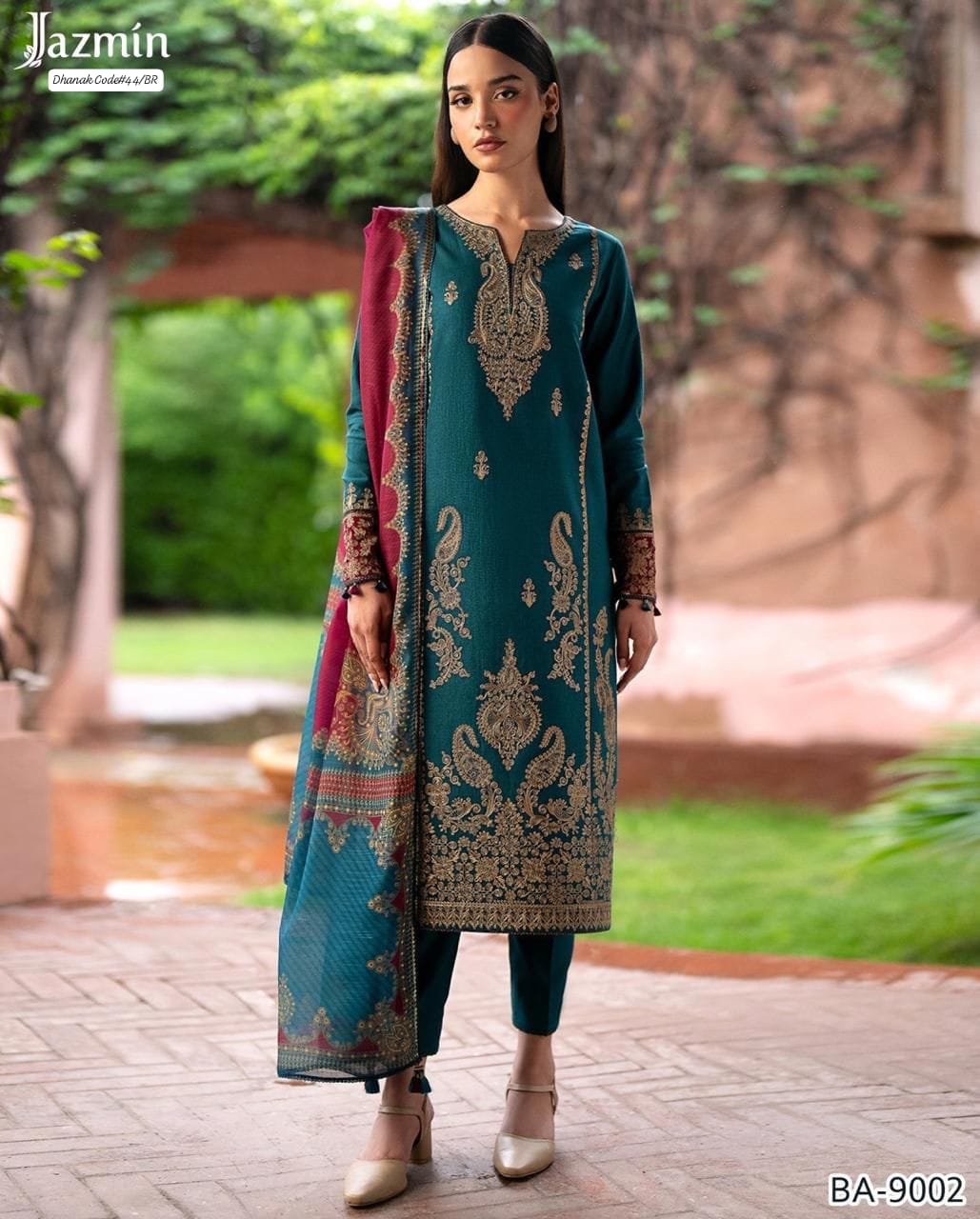 MIX BRAND DHANAK 2PC EMBROIDED