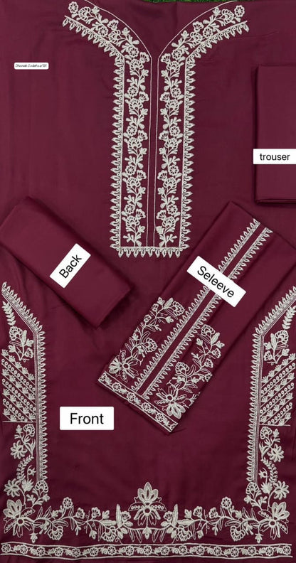 MIX BRAND DHANAK 2PC EMBROIDED