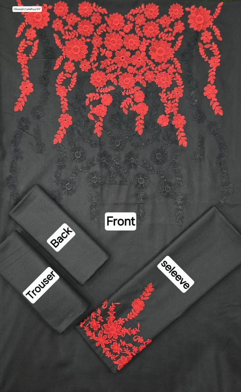 MIX BRAND DHANAK 2PC EMBROIDED