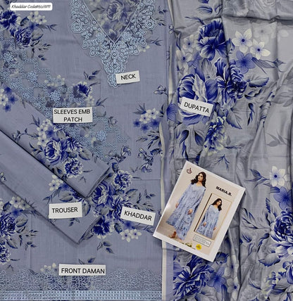 KHADDAR 3PC DIGITAL PRINT