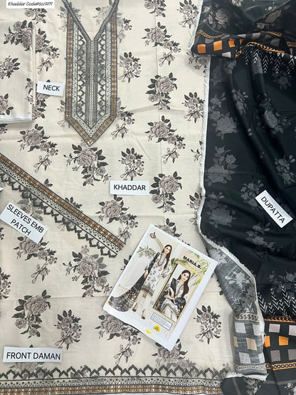 KHADDAR 3PC DIGITAL PRINT