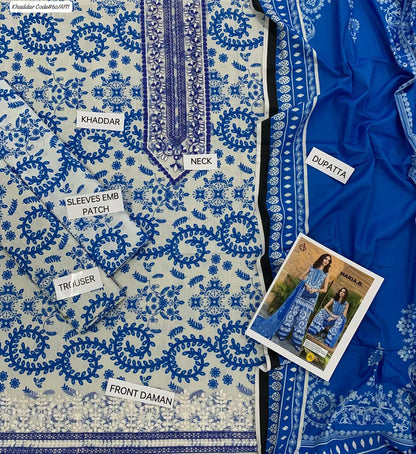 KHADDAR 3PC DIGITAL PRINT