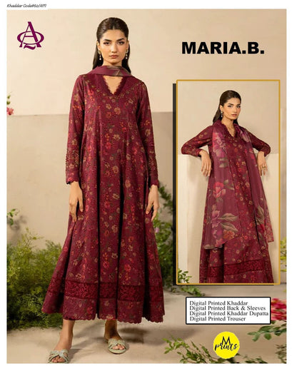 KHADDAR 3PC DIGITAL PRINT