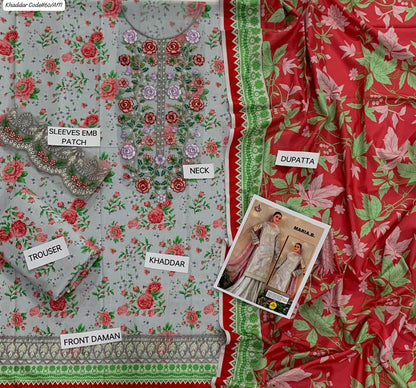 KHADDAR 3PC DIGITAL PRINT