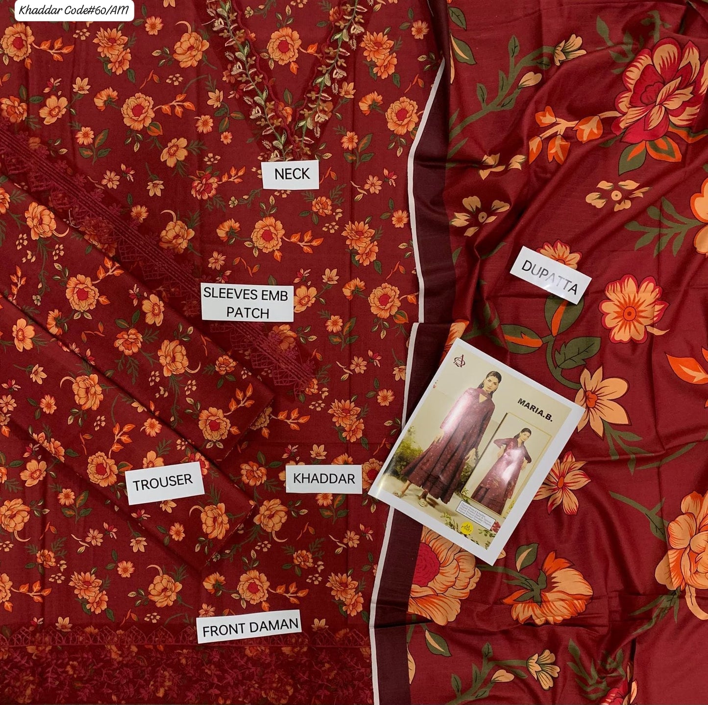 KHADDAR 3PC DIGITAL PRINT