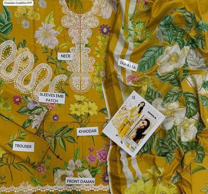 KHADDAR 3PC DIGITAL PRINT