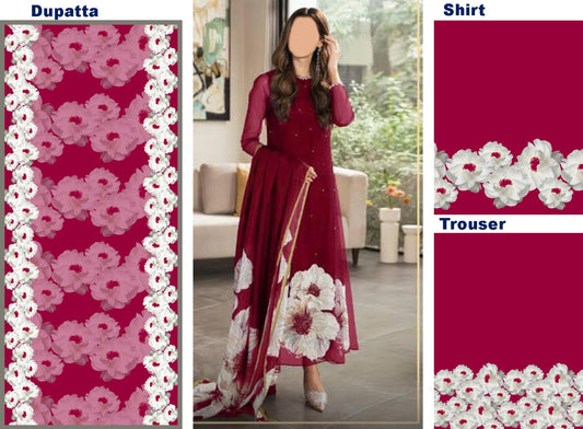 2 Pc Un Stitched Women Suits