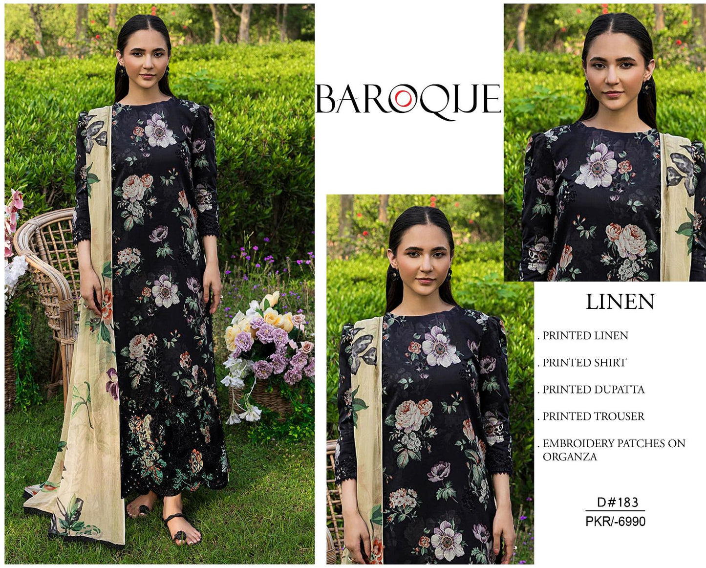 MIXED BRANDED Linen With LINEN DUPATTA