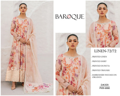 MIXED BRANDED Linen With LINEN DUPATTA