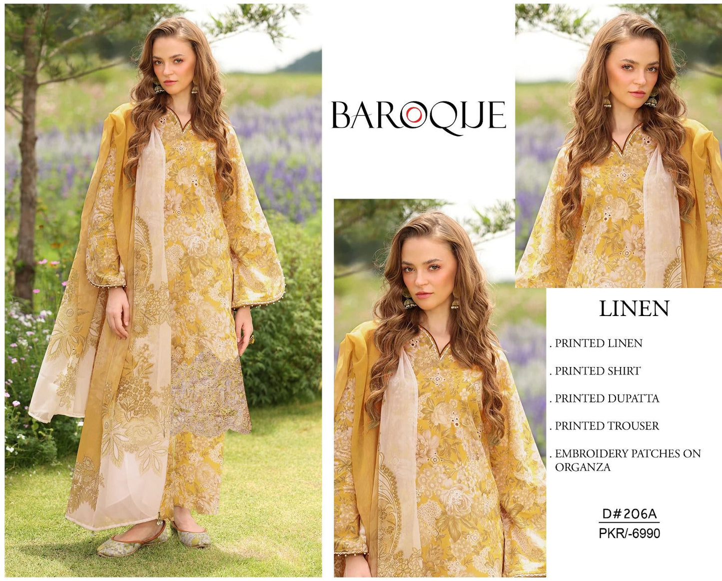 MIXED BRANDED Linen With LINEN DUPATTA