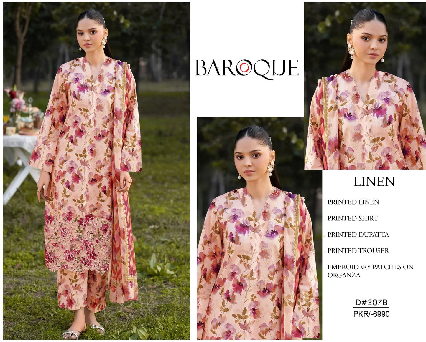 MIXED BRANDED Linen With LINEN DUPATTA