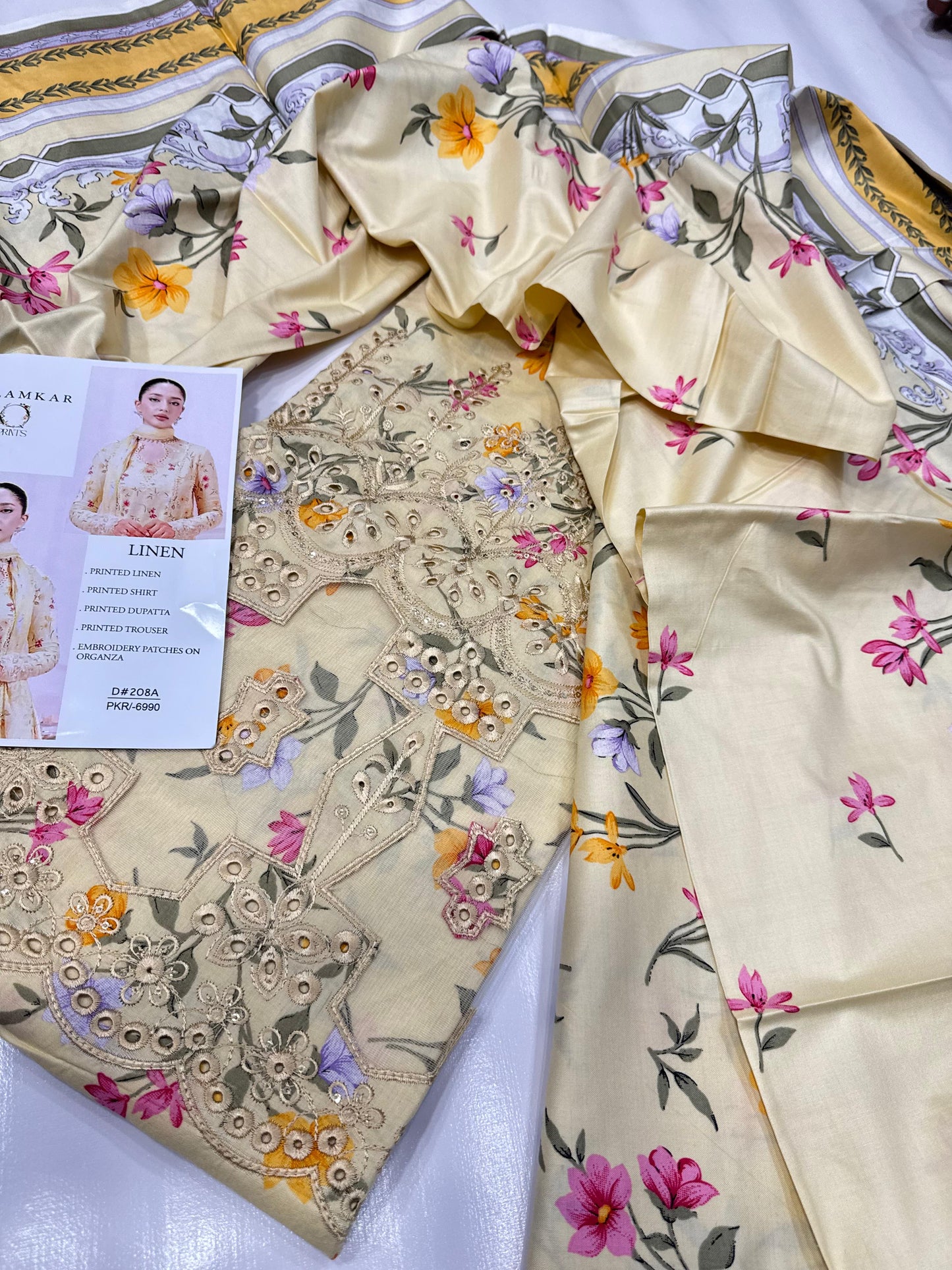 MIXED BRANDED Linen With LINEN DUPATTA