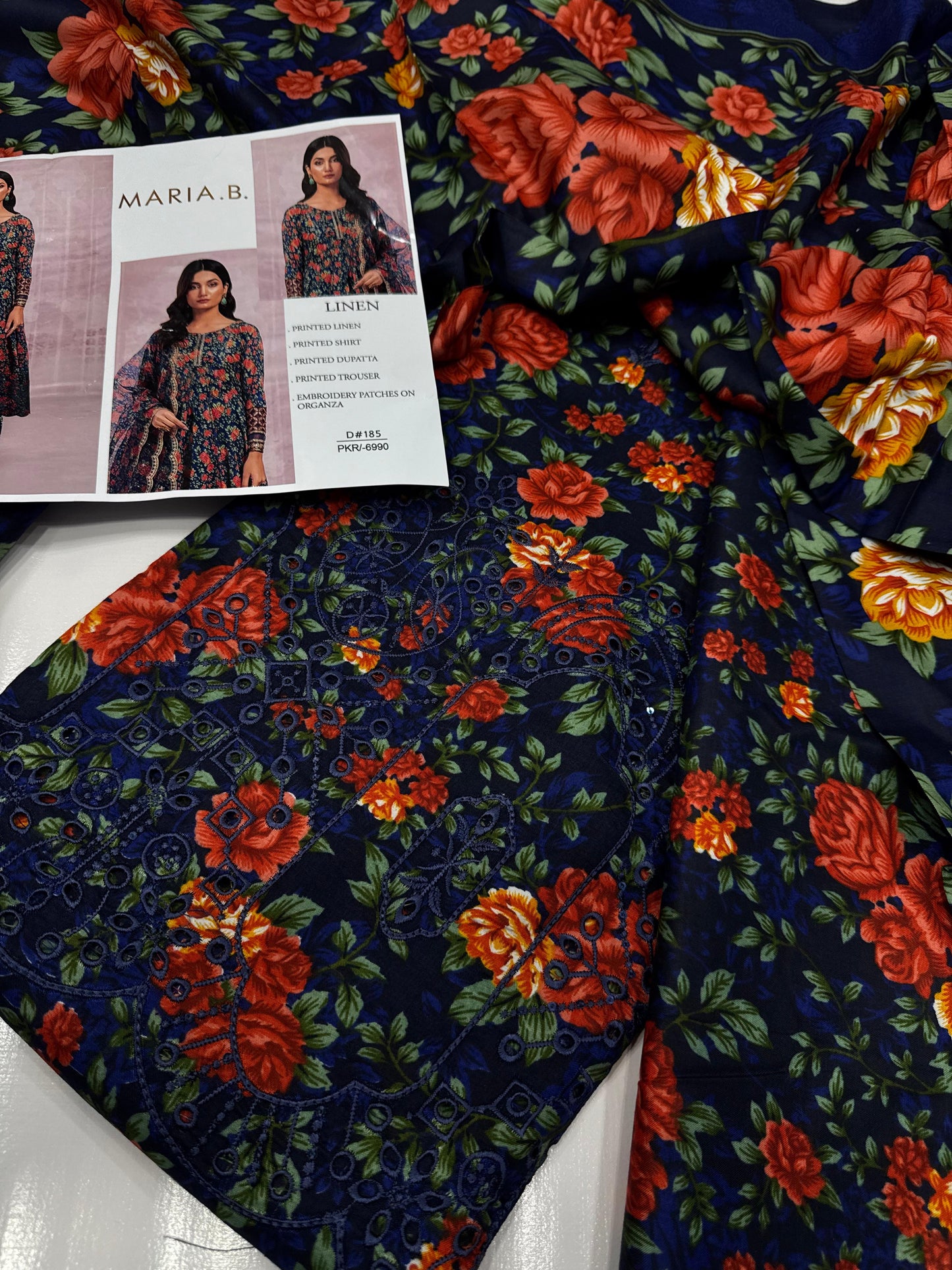 MIXED BRANDED Linen With LINEN DUPATTA