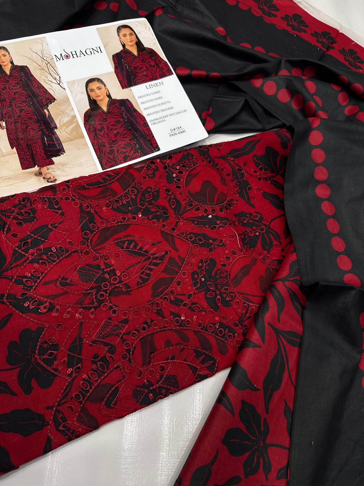 MIXED BRANDED Linen With LINEN DUPATTA