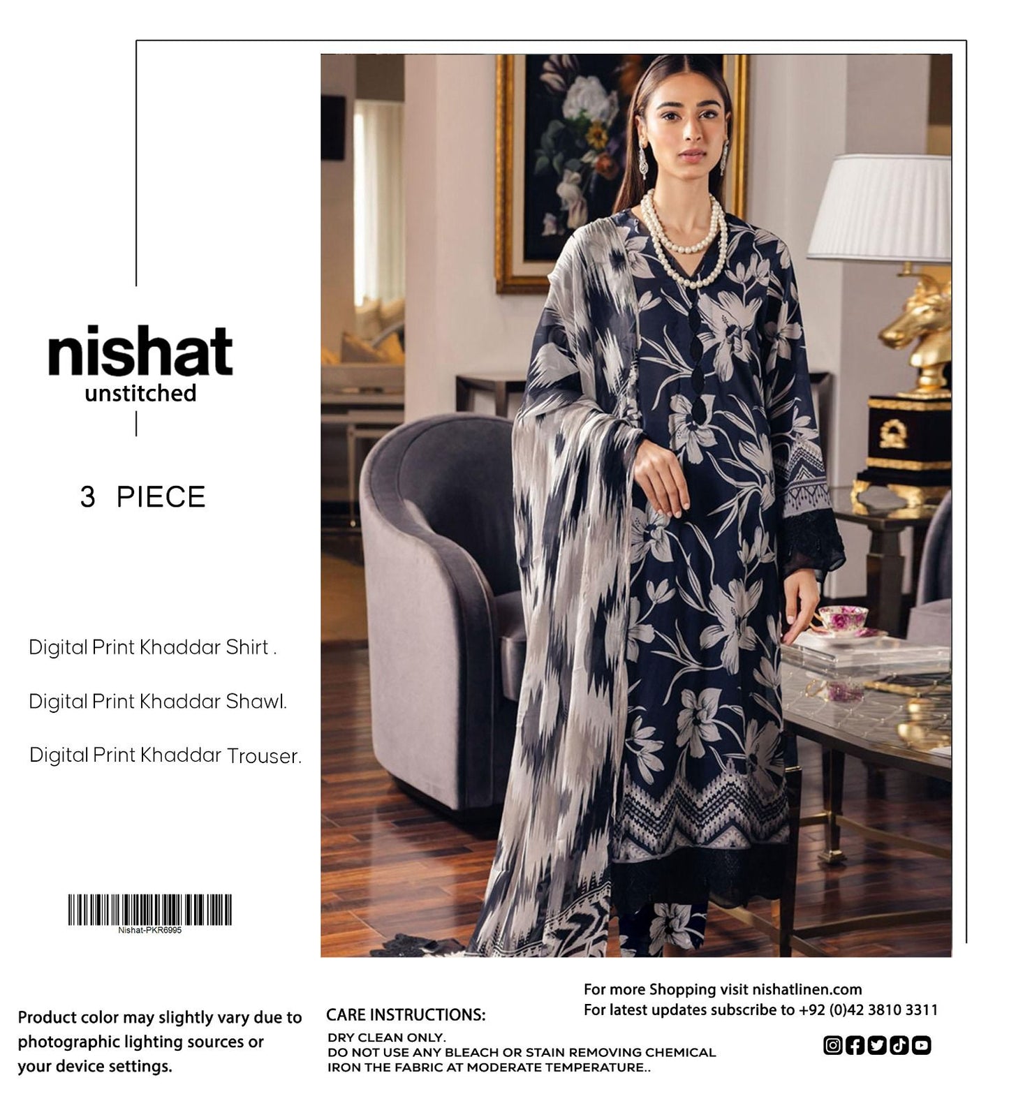 NISHAT BRANDED KHADDAR 3 PC